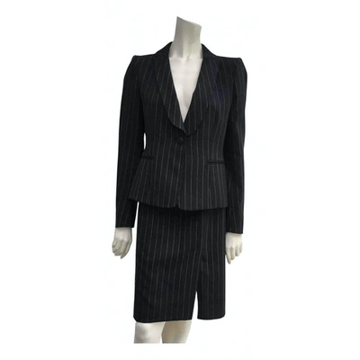 Pre-owned Marella Wool Mid-length Dress In Anthracite