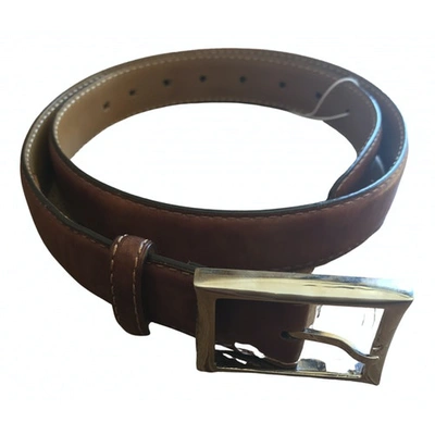 Pre-owned Berluti Leather Belt In Brown