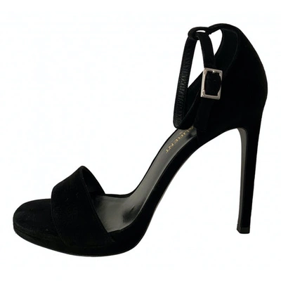 Pre-owned Saint Laurent Amber Sandals In Black