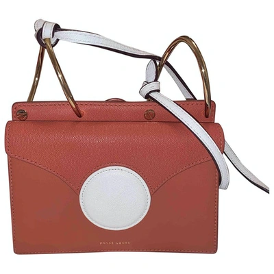 Pre-owned Danse Lente Leather Crossbody Bag In Red