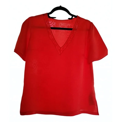 Pre-owned Claudie Pierlot Orange Viscose Top