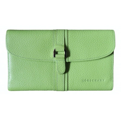 Pre-owned Longchamp Green Leather Purses, Wallet & Cases