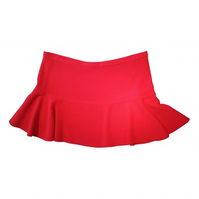 Pre-owned Theory Mini Skirt In Red