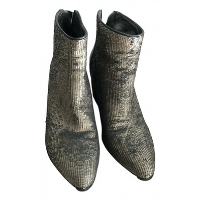 Pre-owned Fiorifrancesi Metallic Leather Heels