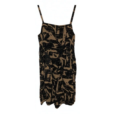 Pre-owned Alice And Olivia Silk Jumpsuit In Khaki