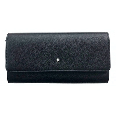 Pre-owned Montblanc Leather Wallet In Black
