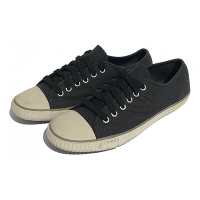 Pre-owned Tretorn Cloth Low Trainers In Black