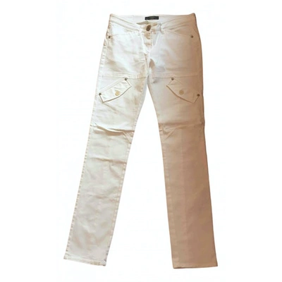 Pre-owned Max Mara Slim Jeans In White