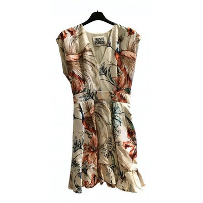 Pre-owned Fausto Puglisi Silk Mini Dress In Multicolour