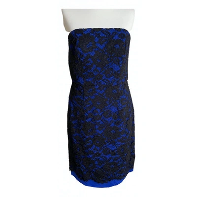 Pre-owned Tibi Silk Mini Dress In Blue