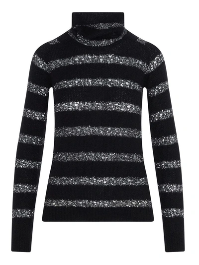 Saint Laurent Women's Black Wool Sweater