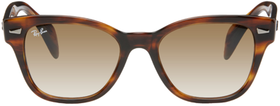 Ray Ban Tortoiseshell Wayfarer Sunglasses In Brown