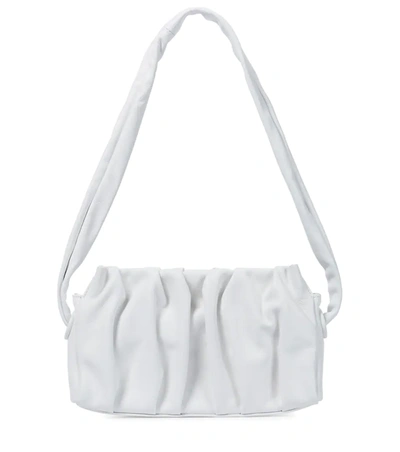 Elleme Vague Pleated Leather Shoulder Bag In White