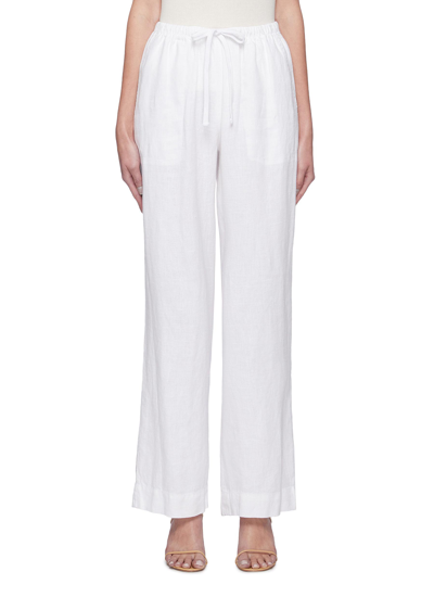 Vince Tie-front Pull-on Hemp Pants In White