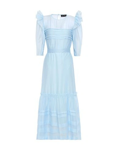 Anna October Long Dresses In Sky Blue