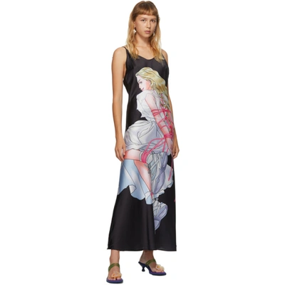 Im Sorry By Petra Collins Ssense Exclusive Black Print Slip Dress In Black/print