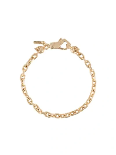 Emanuele Bicocchi Skull Chain-link Bracelet In Gold