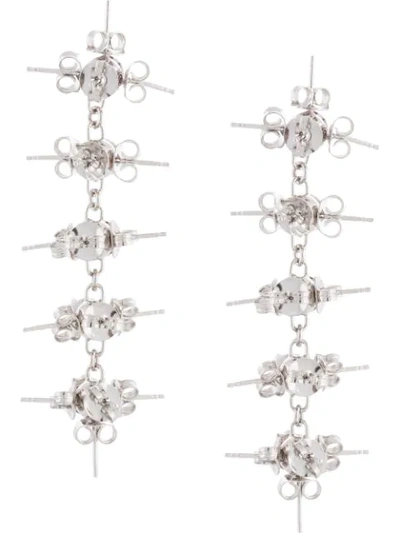 D'heygere Butterfly-fastening Earrings In Silver