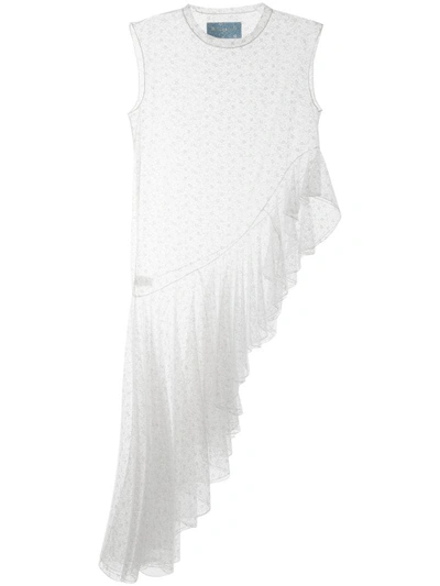 Viktor & Rolf Sheer Asymmetric Top In Silver