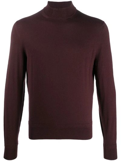 Tom Ford Roll-neck Wool Jumper In Red