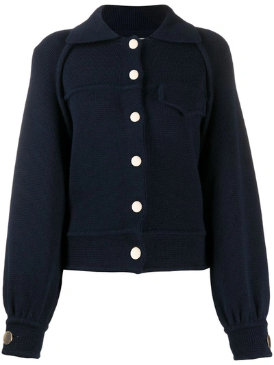 Ba&sh Brut Buttoned Jacket In Blue