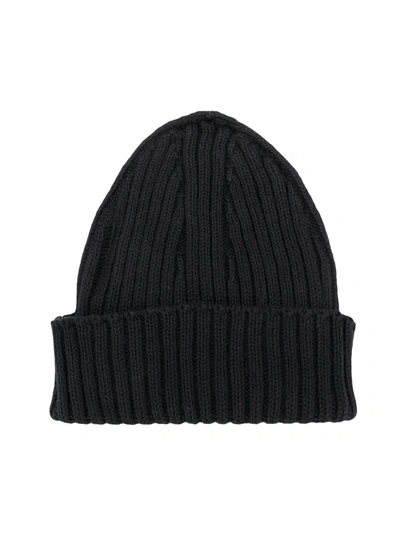 Violeta E Federico Babies' Ribbed Knit Beanie In Black