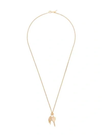 Emanuele Bicocchi Wing Pendant Necklace In Gold