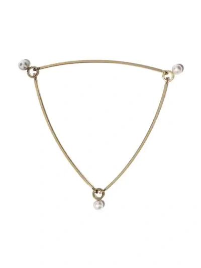 Sophie Bille Brahe 14kt Yellow Gold La Pyramide Pearl Bracelet