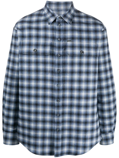 Dsquared2 Long-sleeve Checked Shirt In Blue