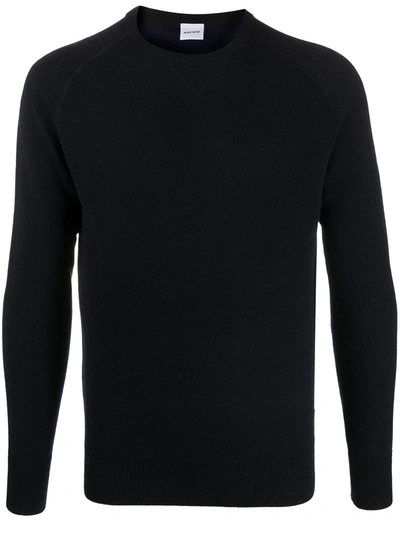 Aspesi Long-sleeve Fitted Jumper In Blue