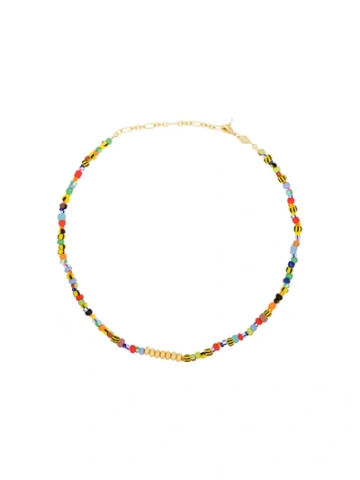 Anni Lu Petite Alaia 18ct Gold-plated Vermeil Brass And Freshwater Pearl Necklace In Yellow