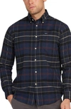Barbour Lustleigh Plaid Button-down Flannel Shirt In Blue