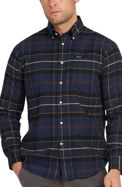 Barbour Lustleigh Plaid Button-down Flannel Shirt In Blue