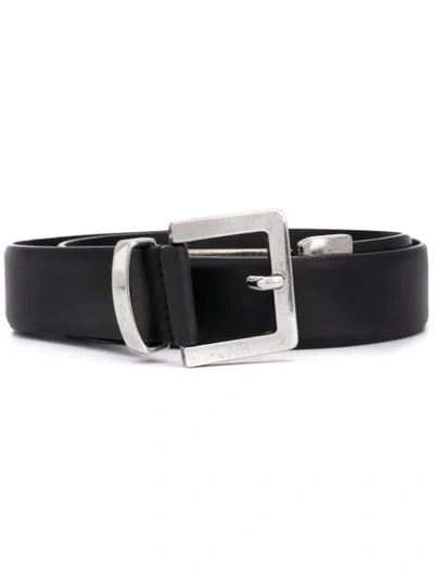 Just Cavalli Logo-buckle Leather Belt In Black