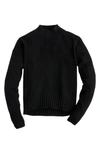 Jcrew Cashmere Mock Neck Sweater In Black