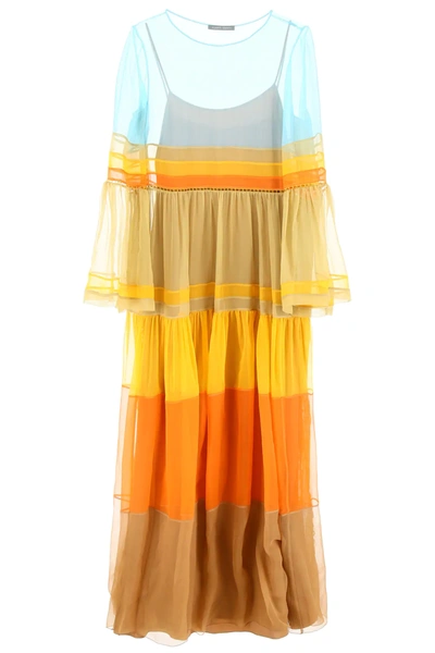 Alberta Ferretti Multicolor Dress In Multicolour