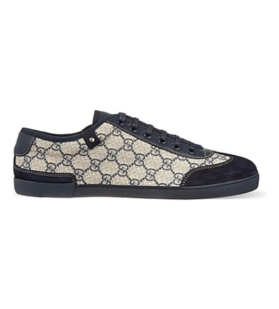 Gucci Barcelona Laced Trainers In Blue Other | ModeSens