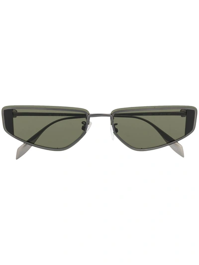 Alexander Mcqueen Tinted Square-frame Sunglasses In Metallic