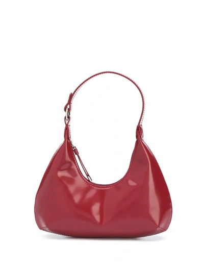 By Far Baby Amber Semi Patent Leather Bag In Red