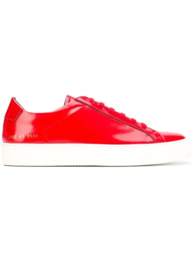 Common Projects Original Achilles Low Sneakers In Red