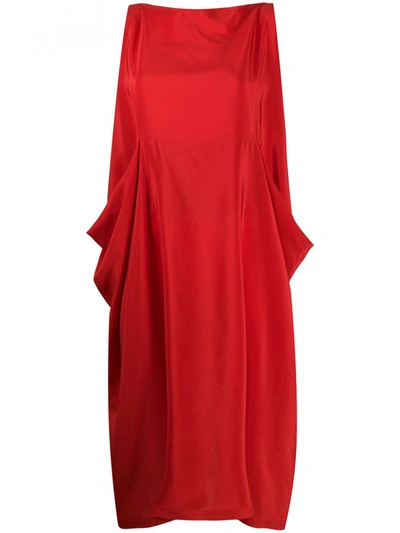 Daniela Gregis Silk Dress In Red
