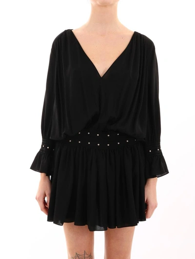 Saint Laurent Dress With Studs In Black