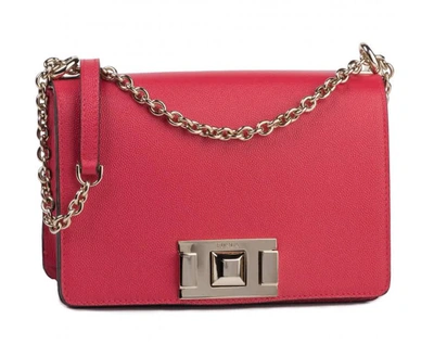 Furla Ladies Mimi Mini Leather Crossbody Bag-fragola H In Red