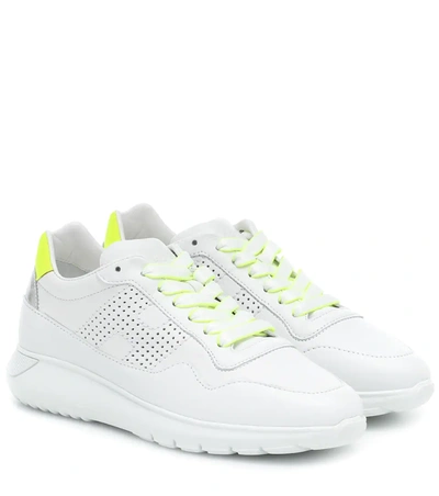 Hogan White Leather Interactive 3 Sneakers