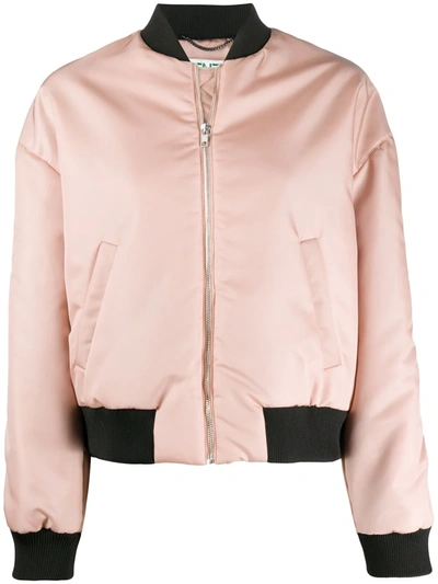 Kenzo Embroidered Logo Bomber Jacket In Pink