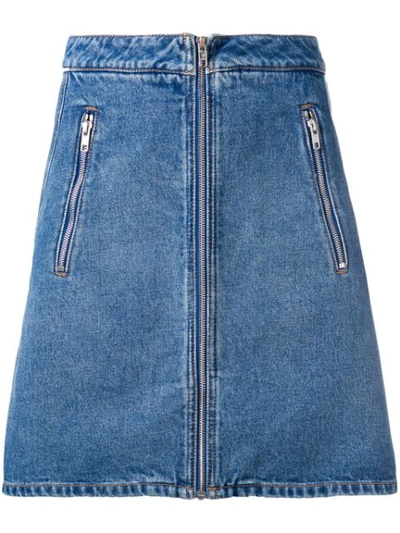 Kenzo Denim Mini Skirt In Light Blue