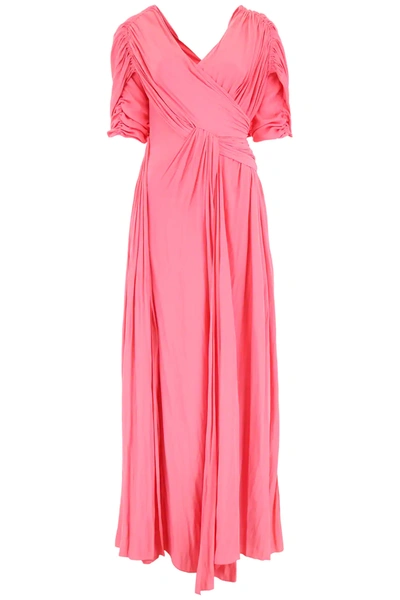 Lanvin Long Silk Dress In Pink