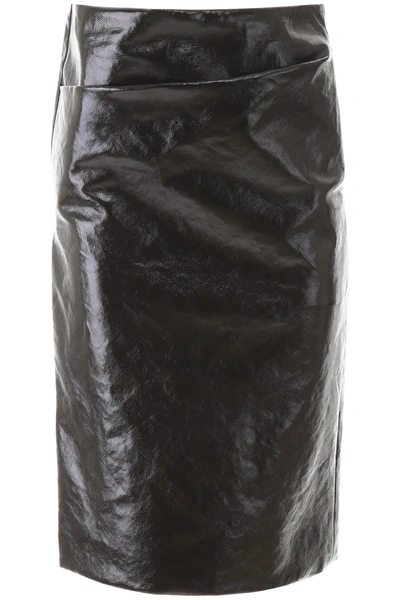 Lemaire Vinyl Skirt In Black