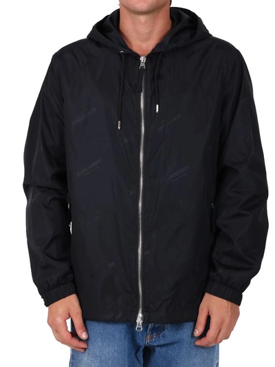 Burberry Lightweight Hooded Jacket In Black