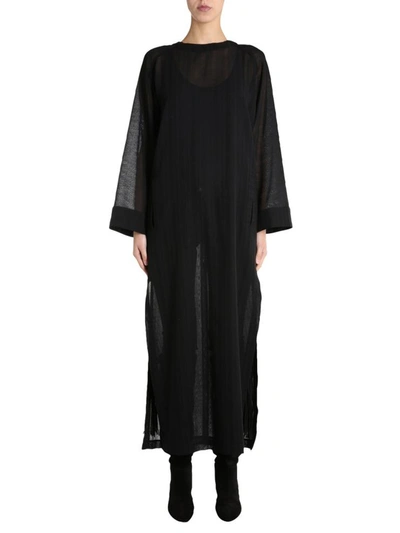 Saint Laurent Long Caftan In Black